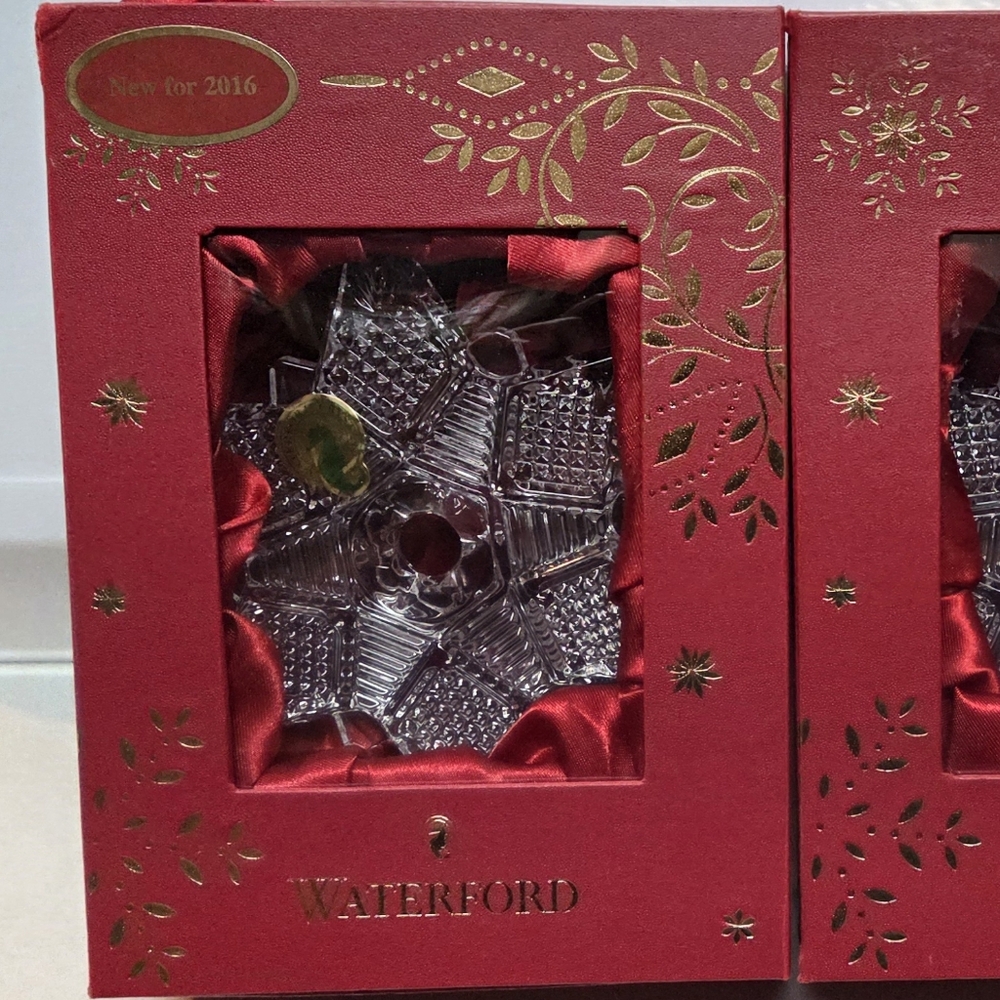 Waterford 2016 Snow Crystal Pierced Christmas Ornament
